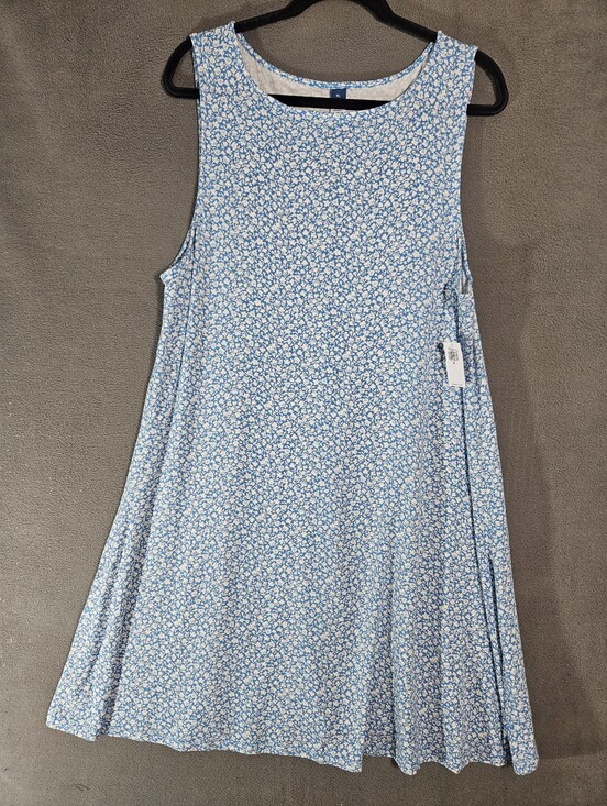 Old Navy Dresses & Skirts - NWT Old Navy Womens XL Maxi Dress Sleeveless Stretch Blue Floral Cottagecore